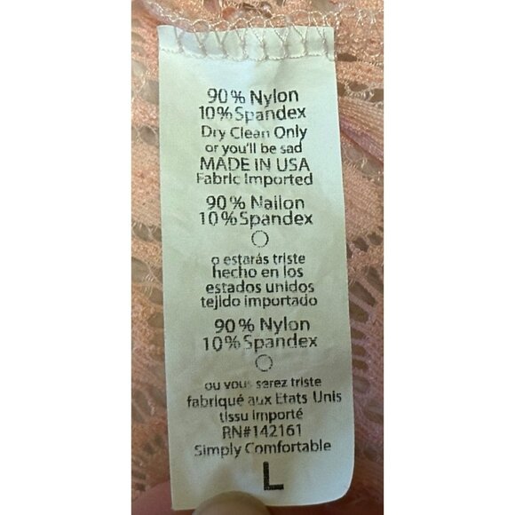 Women's Pink Kimono Open Jacket and Spaghetti Strap Camisole Size L/XL (READ) - Picture 12 of 16